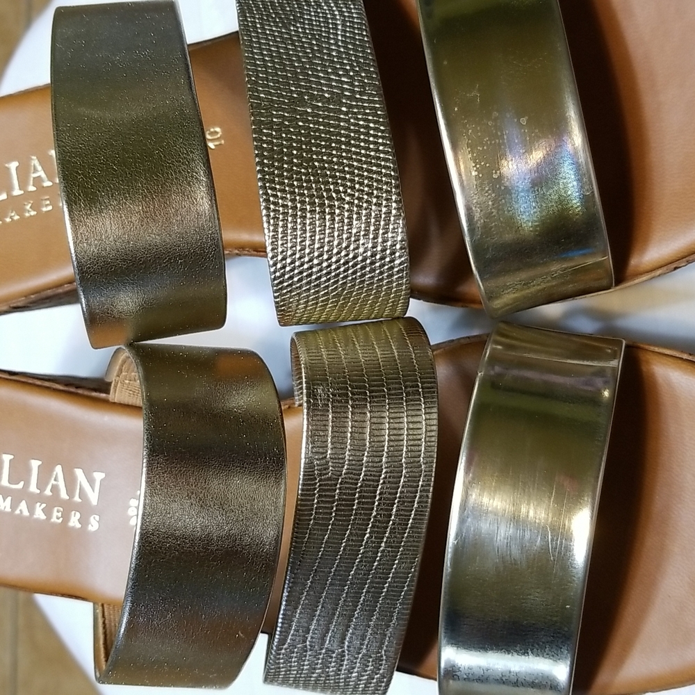 Italian Gold straps sandals Sz.10 - Picture 4 of 4